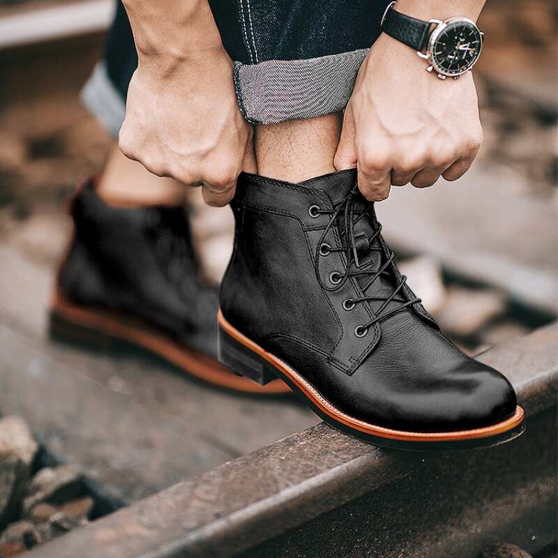 Bottes orthopédiques cuir homme - Clyde - Confort et style-Chaussures-PARIS FEMME