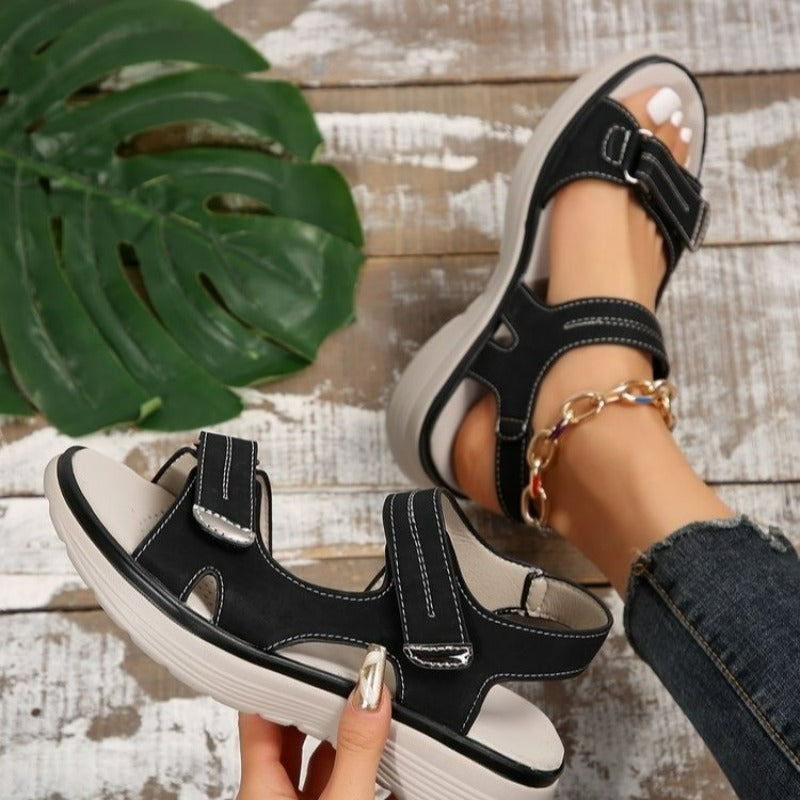 Andie - Sandales à plateforme ajustables avec deux lanières-Sandales-PARIS FEMME