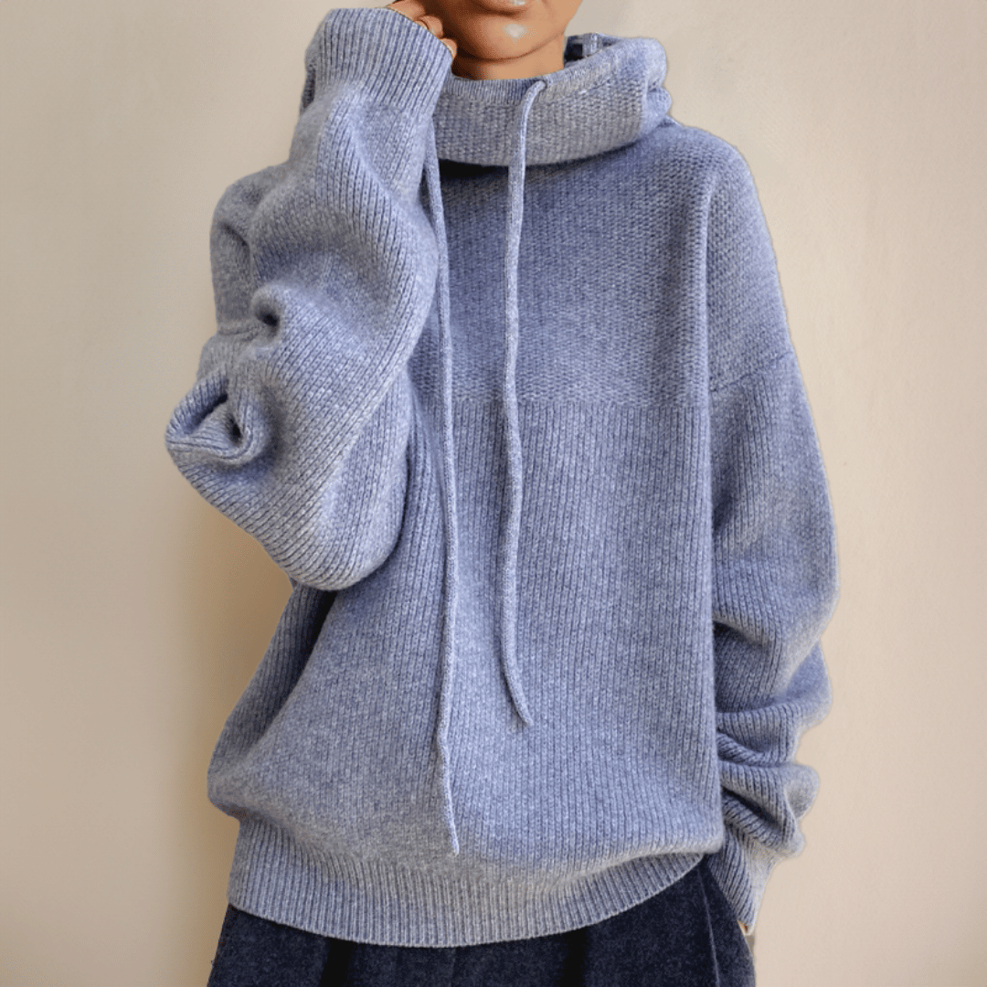 Pull Oversize Lea avec Col Roulé-Pull Col Roulé pour Femme-PARIS FEMME