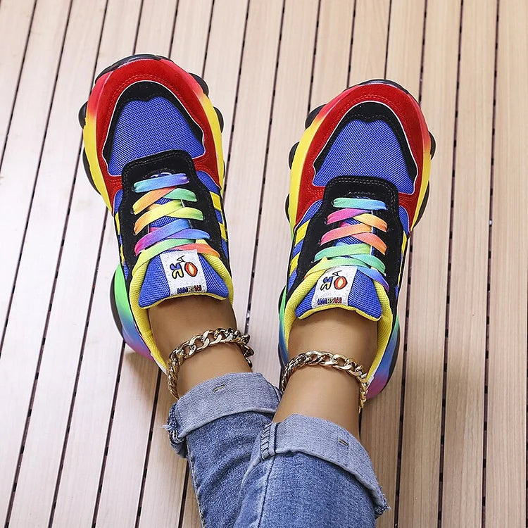 Chaussures orthopédiques arc-en-ciel - Confort - Style-Chaussures-PARIS FEMME