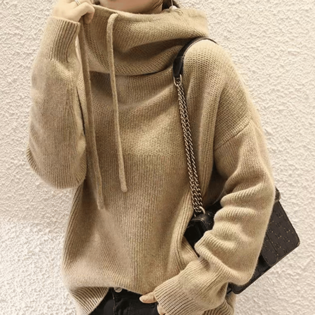 Pull Oversize Lea avec Col Roulé-Pull Col Roulé pour Femme-PARIS FEMME