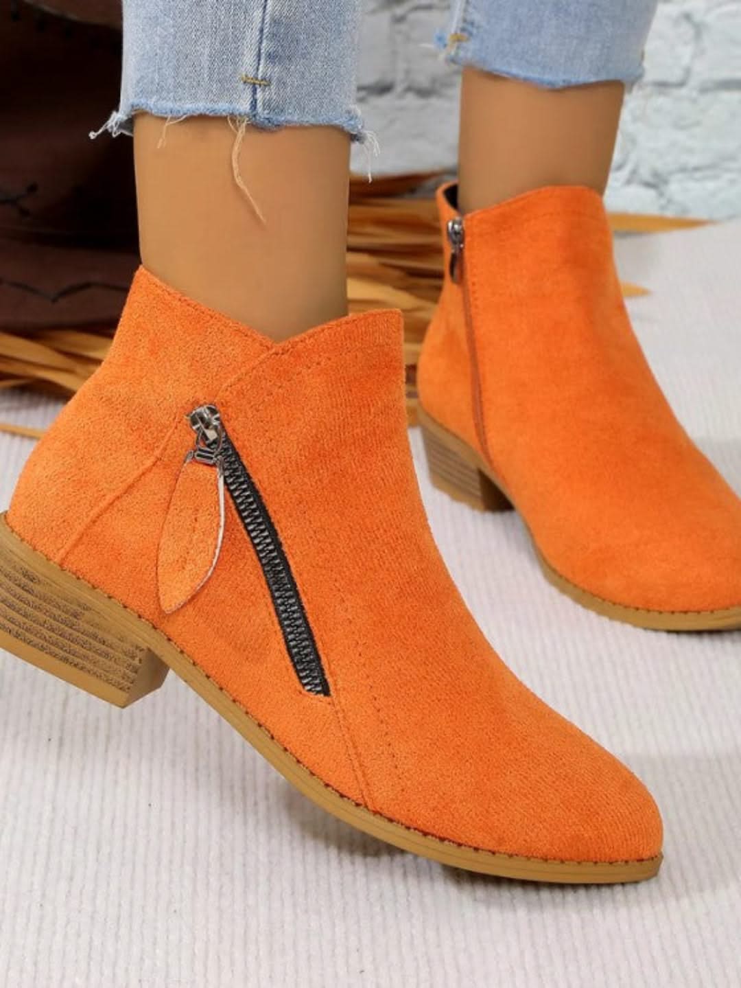 Bottes Ankle Zippées en Suède - Style Chic et Confort Inégalé-Chaussures pour Femmes-PARIS FEMME