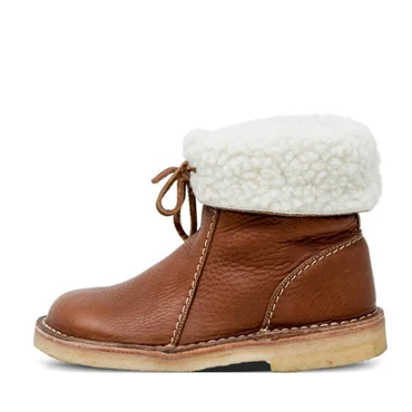 Bottes cuir veau imperméables - Doublure laine - 50% rabais-Chaussures-PARIS FEMME