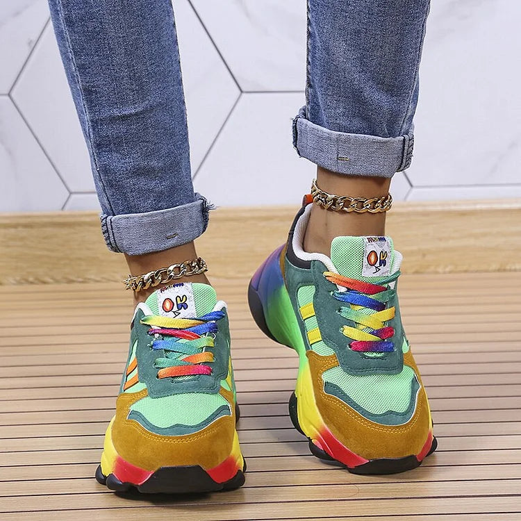 Chaussures orthopédiques arc-en-ciel - Confort - Style-Chaussures-PARIS FEMME