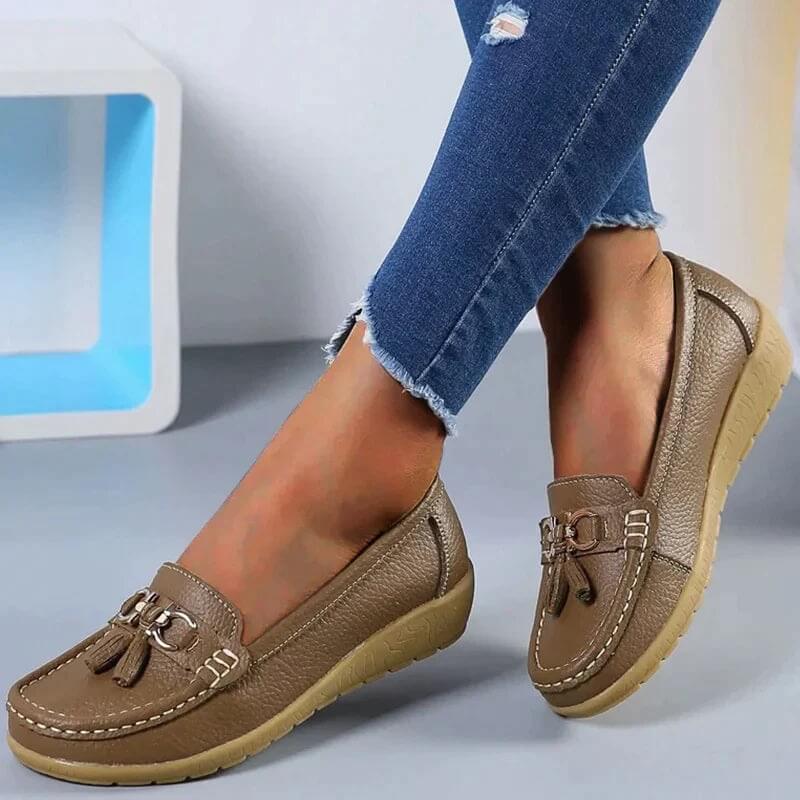Mocassins en cuir pour femmes | Orthopédie-CHAUSSURES ORTHOPÉDIQUES-PARIS FEMME