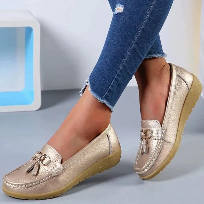 Mocassins en cuir pour femmes | Orthopédie-CHAUSSURES ORTHOPÉDIQUES-PARIS FEMME