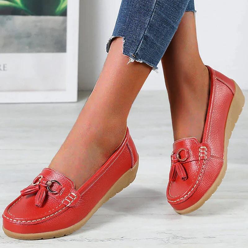 Mocassins en cuir pour femmes | Orthopédie-CHAUSSURES ORTHOPÉDIQUES-PARIS FEMME