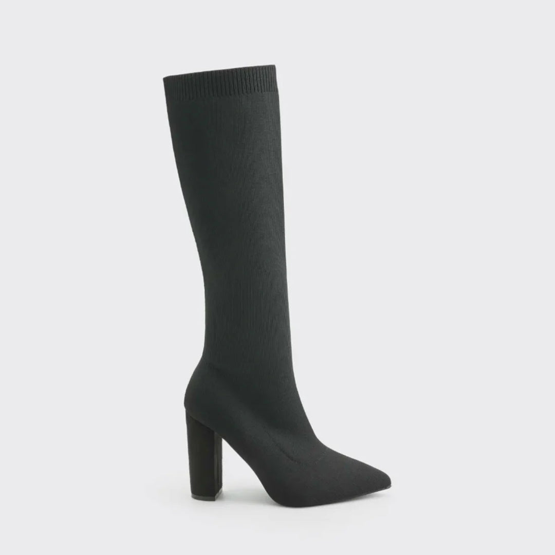 Mila - Bottes à chaussettes - Hauteur genou - Buiten-Chaussures-PARIS FEMME