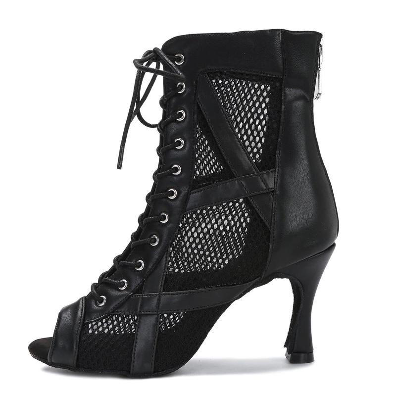Bottes de danse jazz salsa cuir synthétique - Talons personnalisés-Chaussures-PARIS FEMME