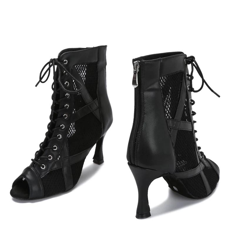 Bottes de danse jazz salsa cuir synthétique - Talons personnalisés-Chaussures-PARIS FEMME