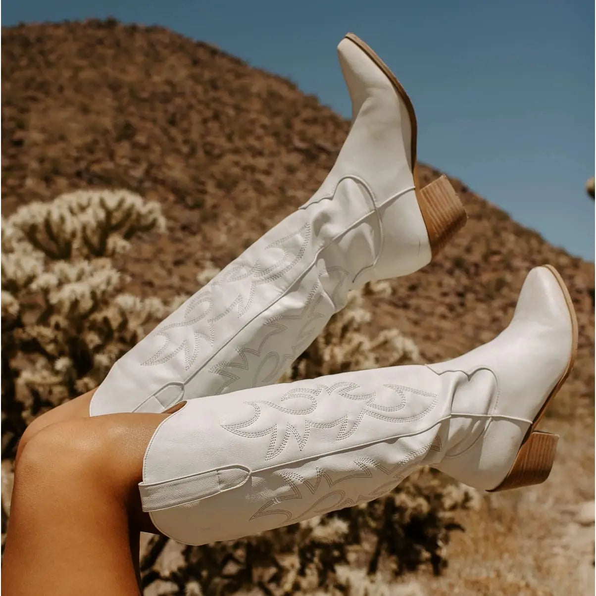 Bottes western bout pointu talon moyen printemps-Chaussures-PARIS FEMME