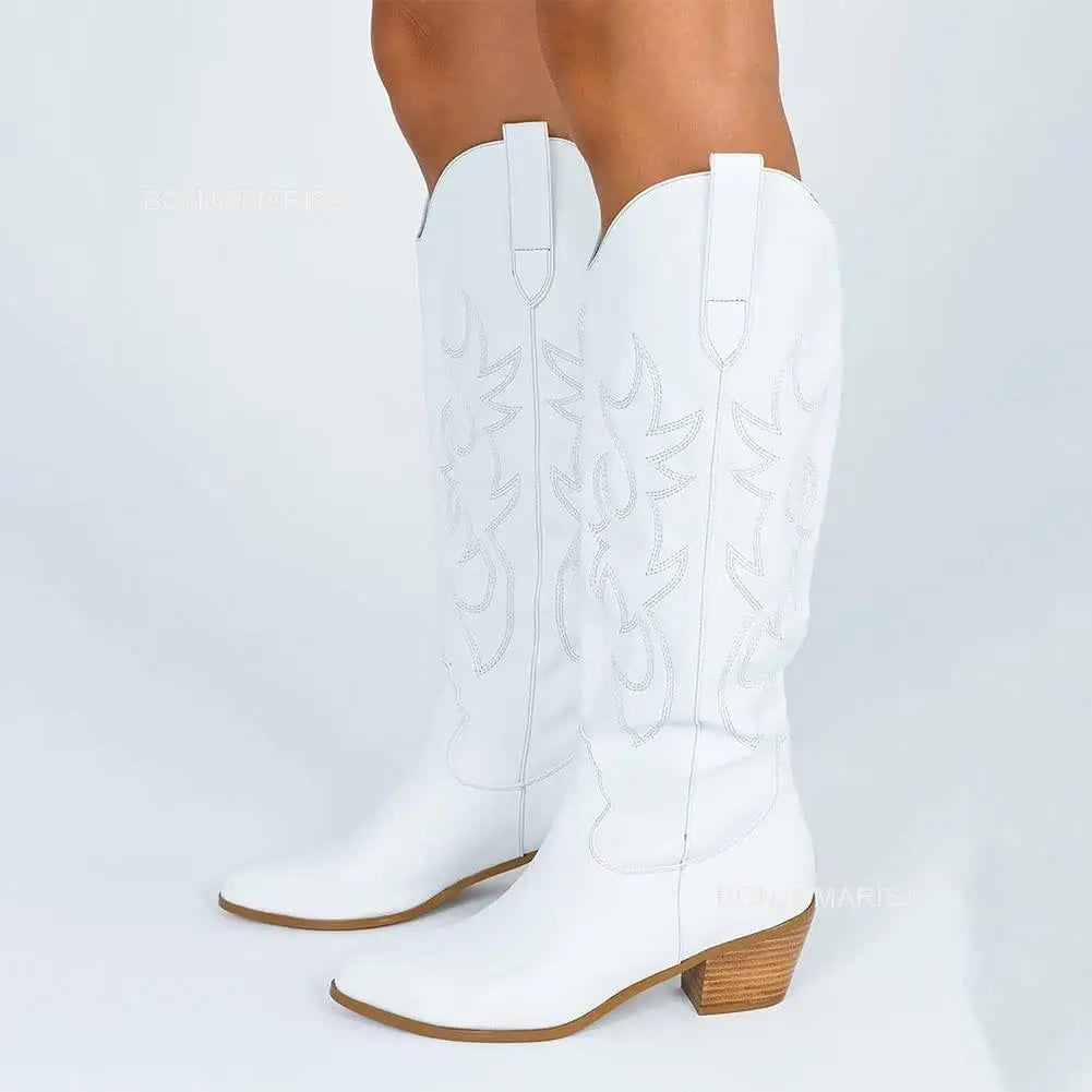 Bottes western bout pointu talon moyen printemps-Chaussures-PARIS FEMME