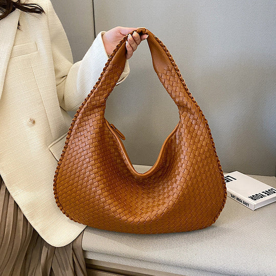 Sac bandoulière cuir éco-tressé - Maria-sac à main-PARIS FEMME