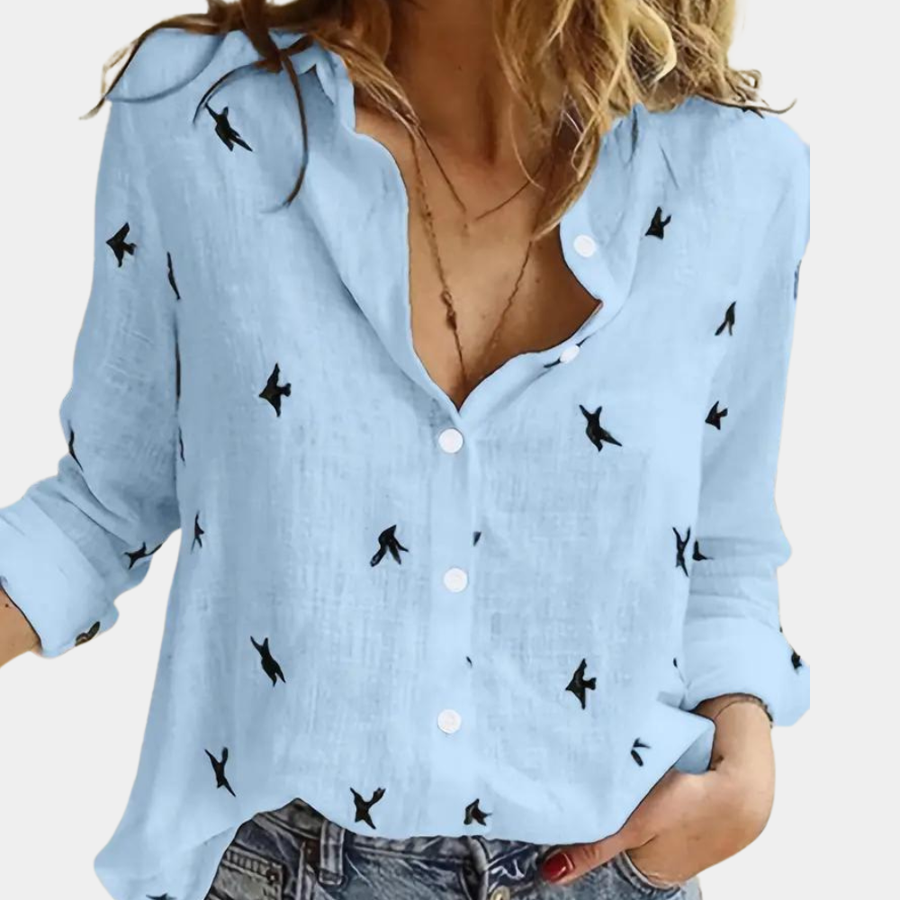Élégante blouse à manches longues - Laumina - Femme-Chemisier-PARIS FEMME