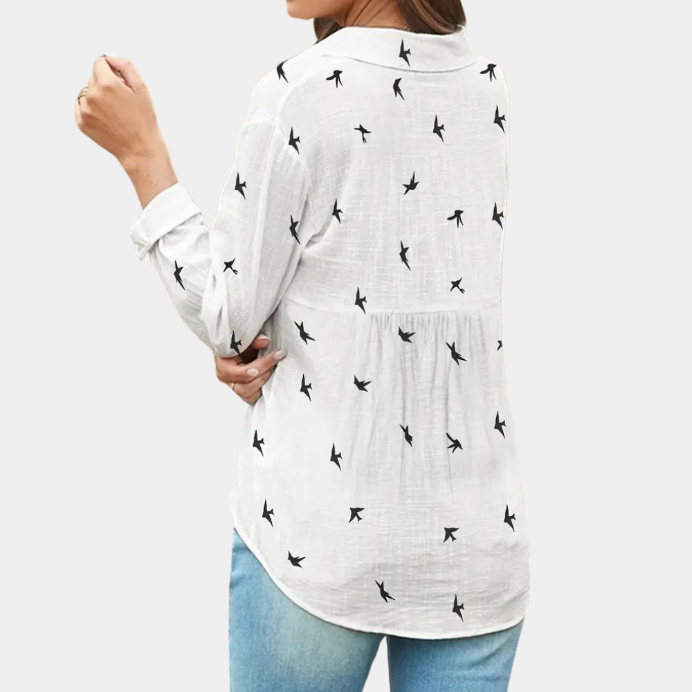 Élégante blouse à manches longues - Laumina - Femme-Chemisier-PARIS FEMME