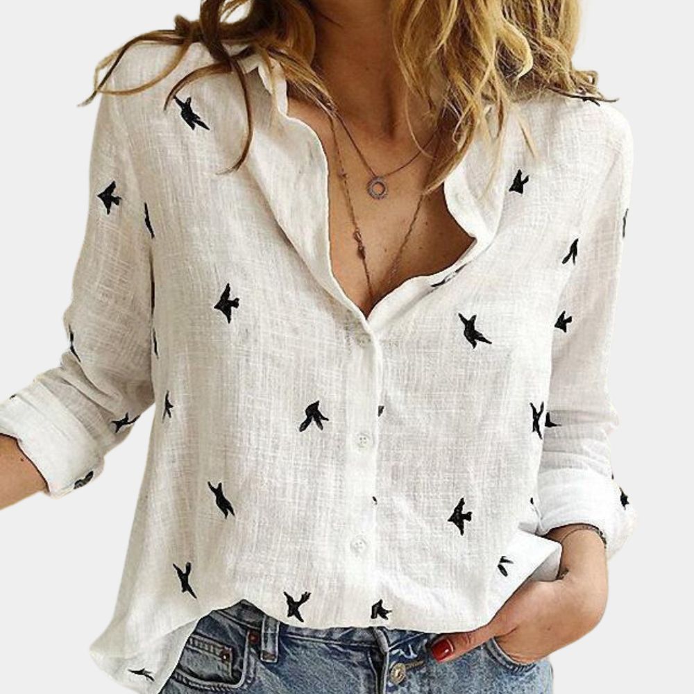 Élégante blouse à manches longues - Laumina - Femme-Chemisier-PARIS FEMME