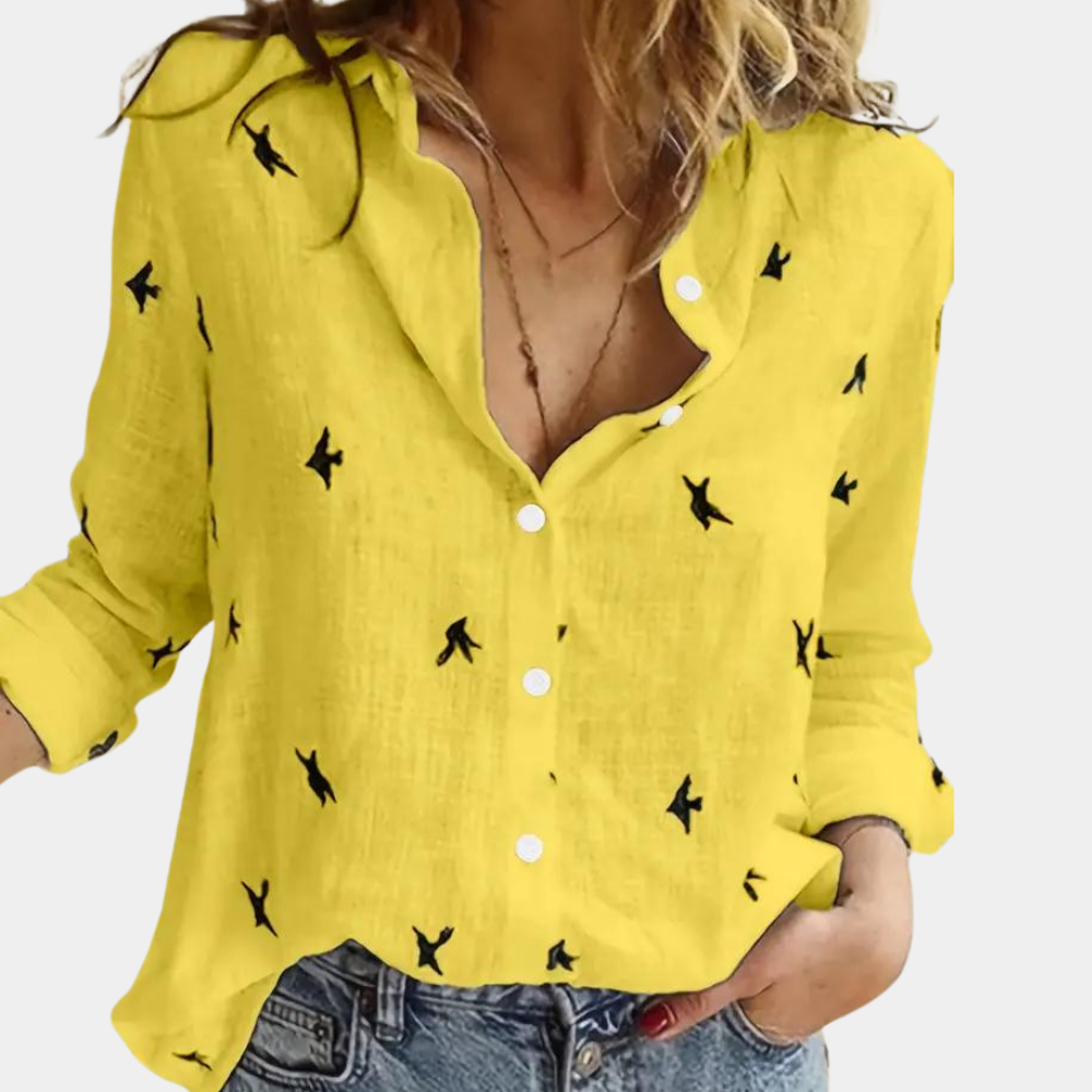 Élégante blouse à manches longues - Laumina - Femme-Chemisier-PARIS FEMME