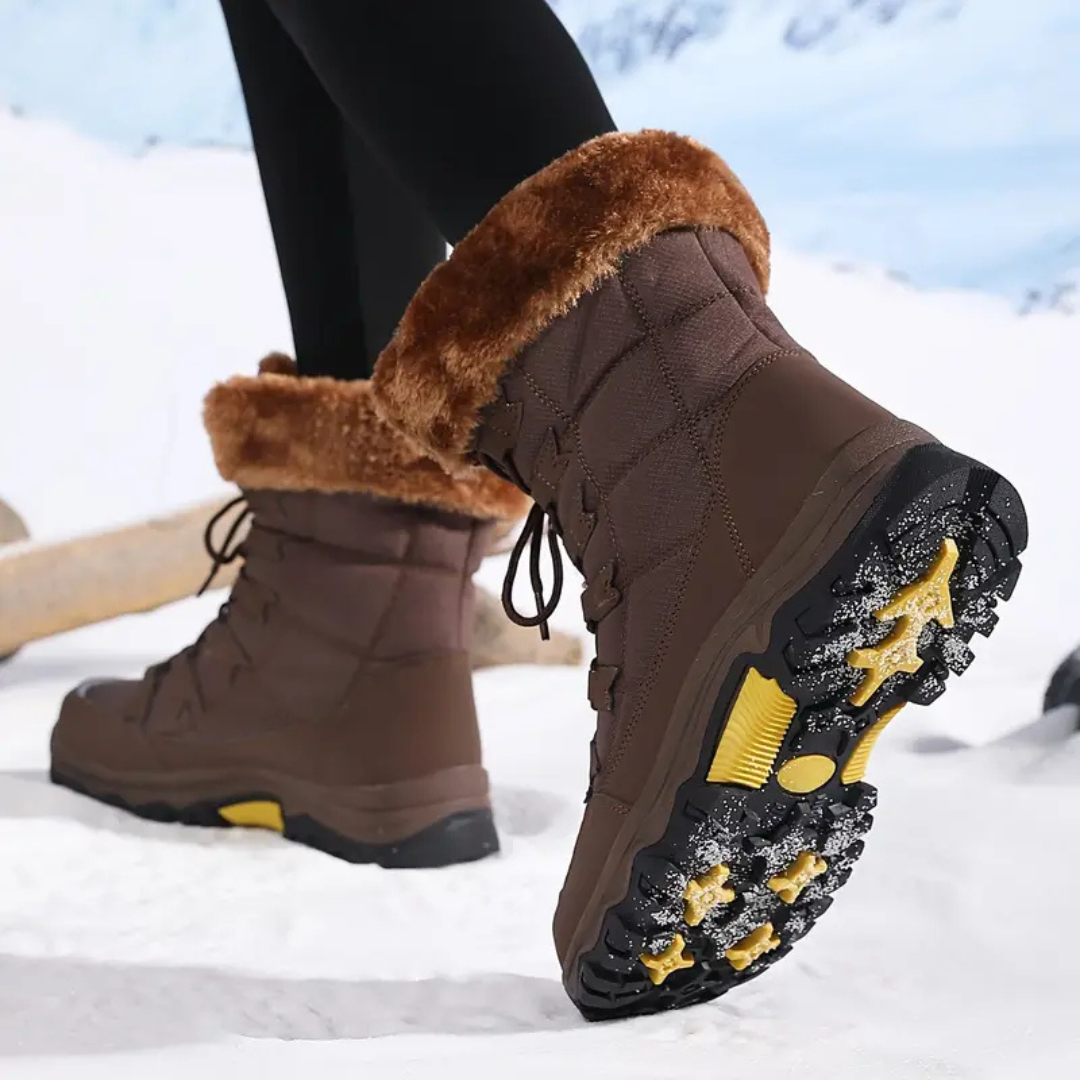 Bottes neige femmes - isolées - imperméables - fausse fourrure-Chaussures-PARIS FEMME