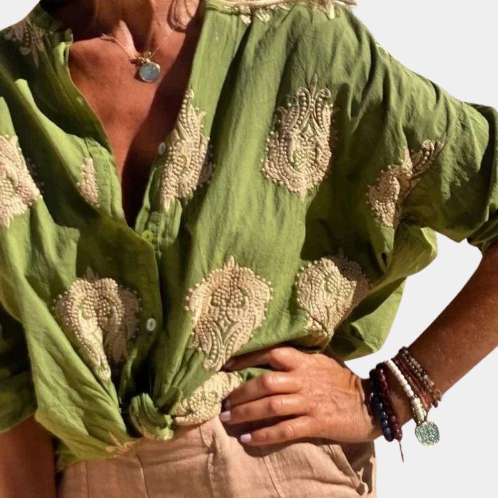 Freja - Blouse Imprimée Femme - Élégance Unique-Chemisier-PARIS FEMME