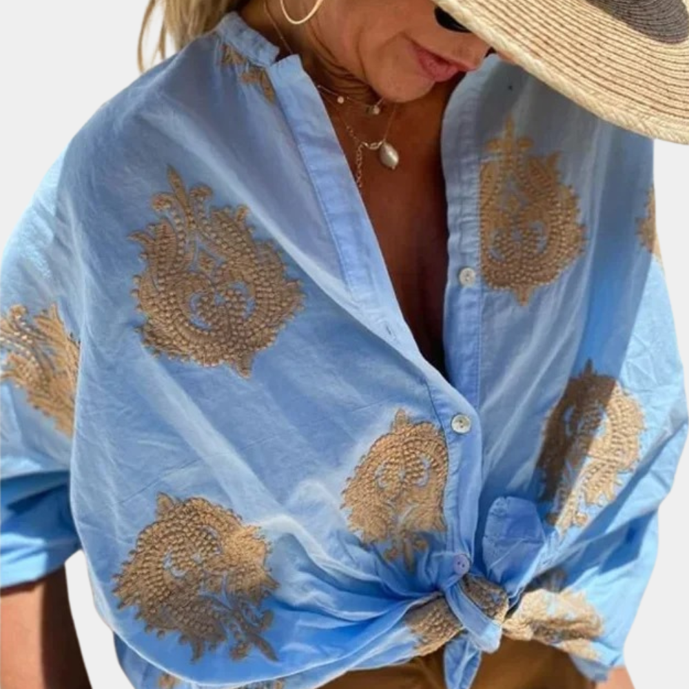 Freja - Blouse Imprimée Femme - Élégance Unique-Chemisier-PARIS FEMME