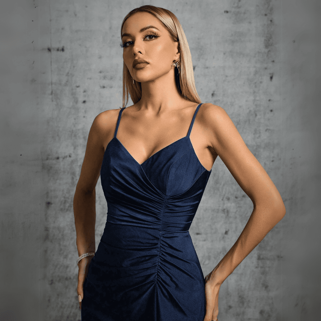 Robe plissée Nadine pour un mariage invitée-Vestes Élégantes pour Femmes-PARIS FEMME