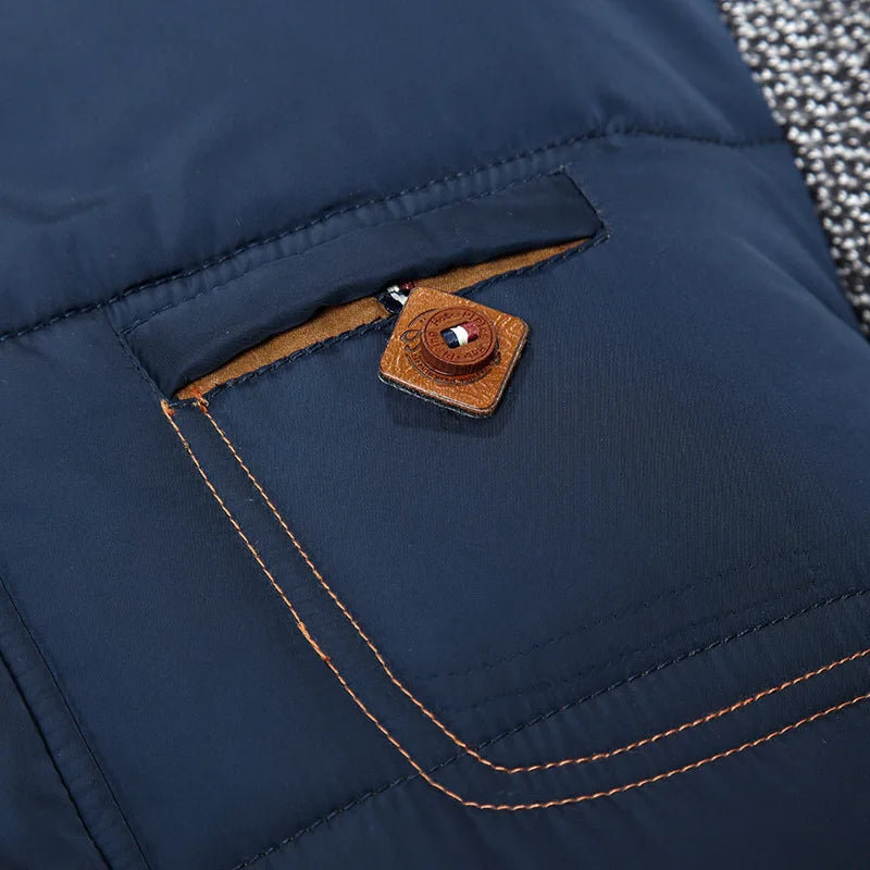 Veste en coton homme - chaude, résistante au froid - avec capuche