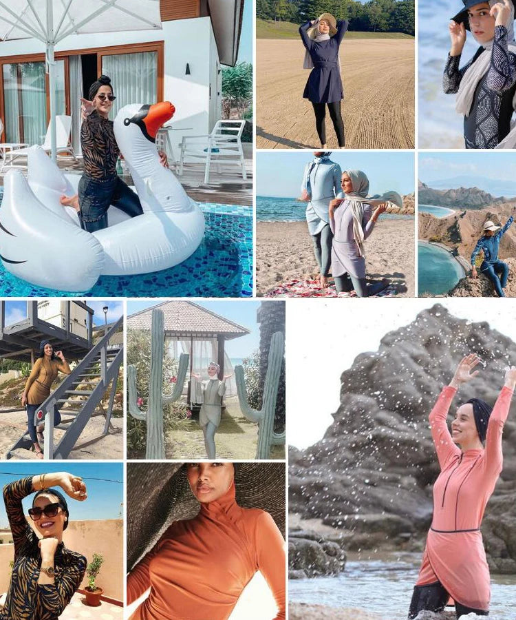 Ensemble Burkini de sport 3 pièces pour femmes Fashionste-Burkini-PARIS FEMME