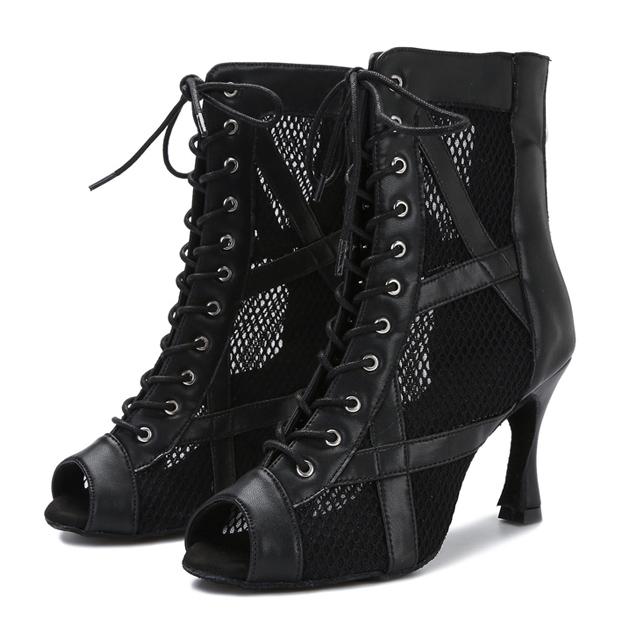 Bottes de danse jazz salsa cuir synthétique - Talons personnalisés-Chaussures-PARIS FEMME