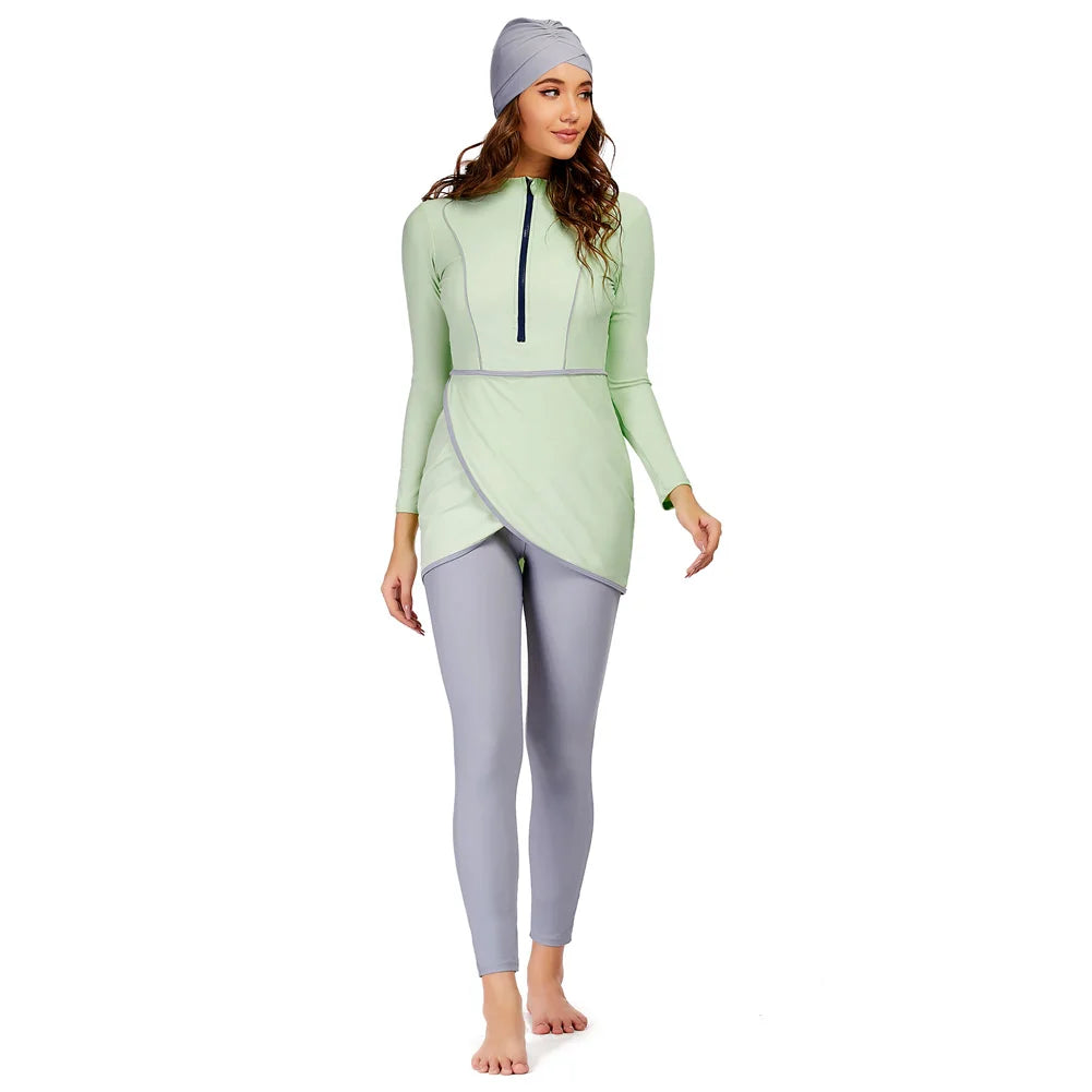Ensemble Burkini de sport 3 pièces pour femmes Fashionste-Burkini-PARIS FEMME
