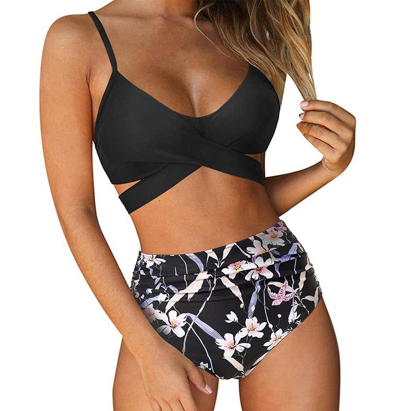 Vardi Dante™ - Belle Bikini - Taille Haute Coloré-Maillots de bain-PARIS FEMME