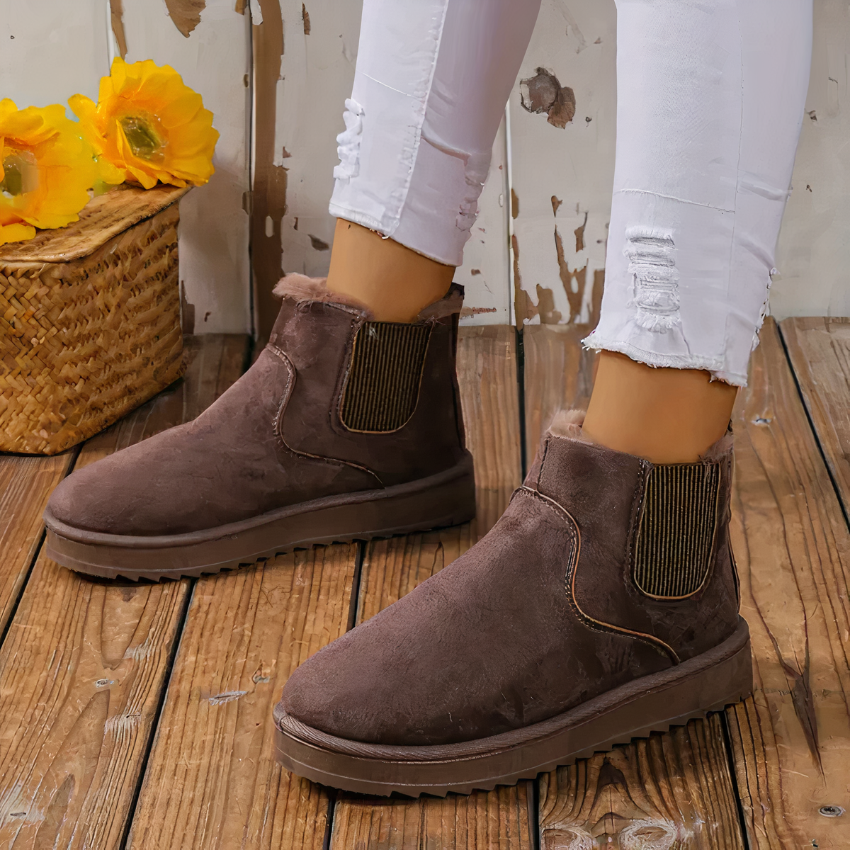 Bottes d'hiver chaudes Lucille - Confort et style-Chaussures-PARIS FEMME