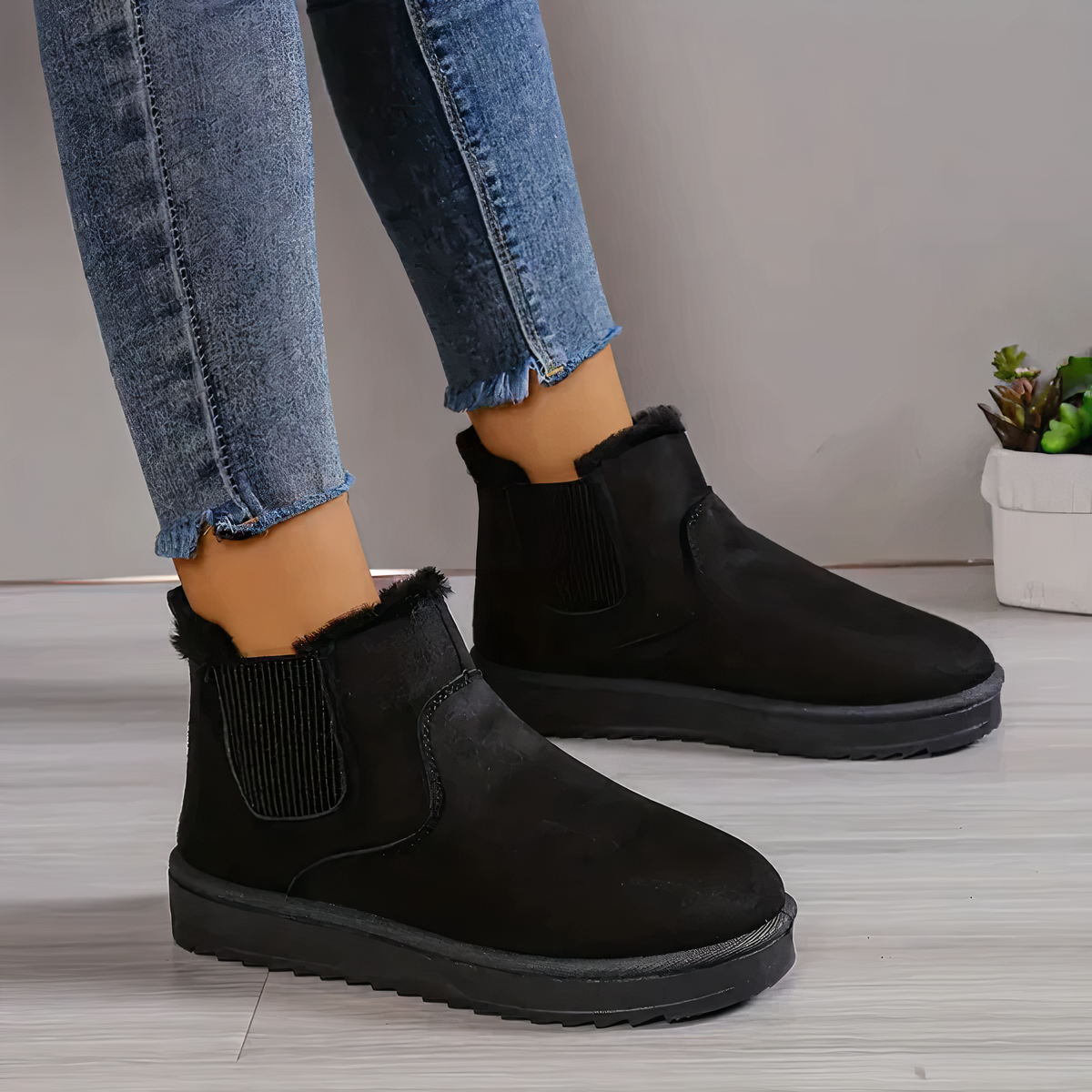 Bottes d'hiver chaudes Lucille - Confort et style-Chaussures-PARIS FEMME