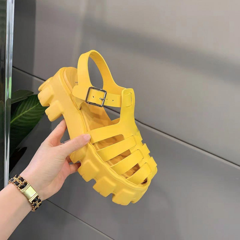 Plateforme Solide - Bout Fermé - Confort et Style-Chaussures-PARIS FEMME