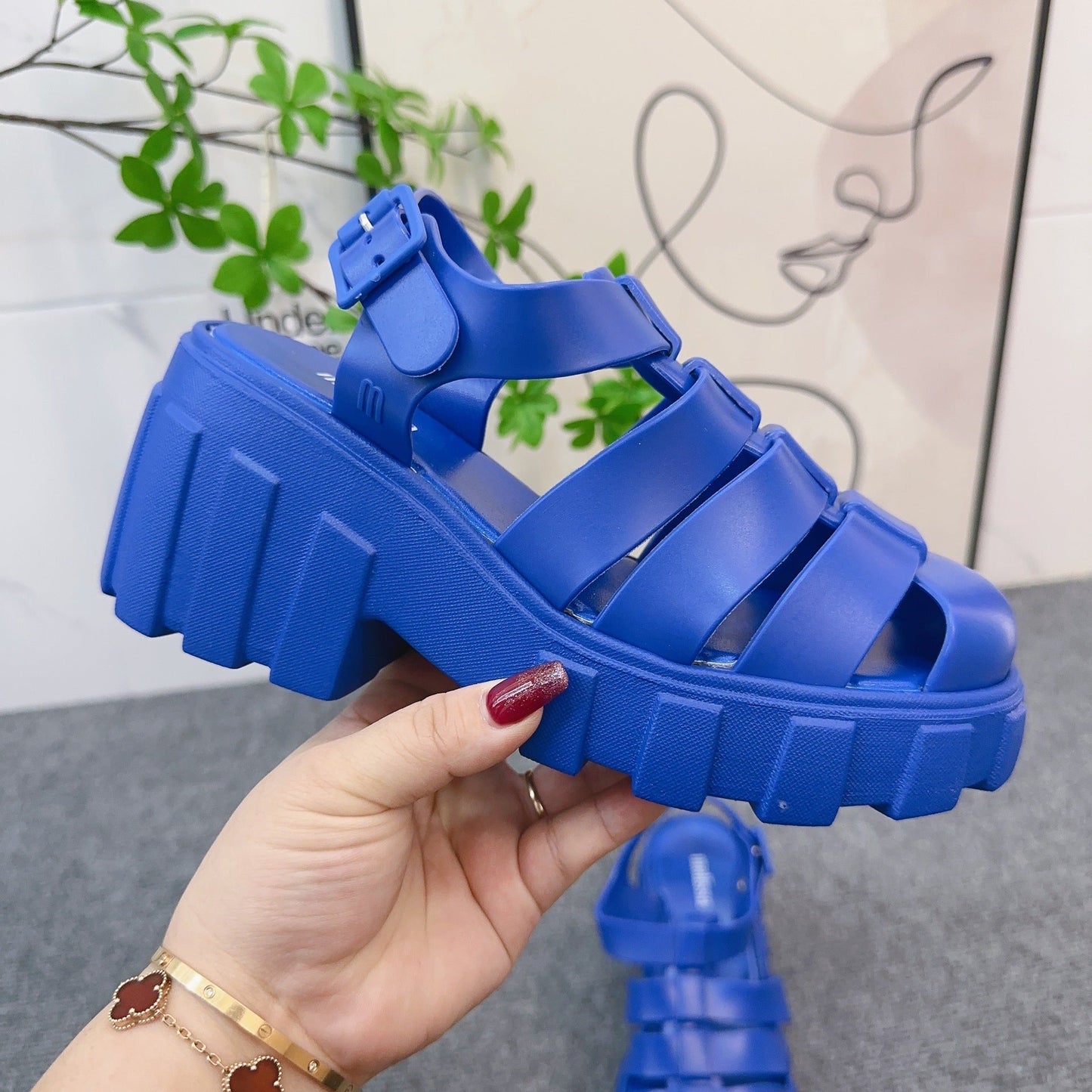 Plateforme Solide - Bout Fermé - Confort et Style-Chaussures-PARIS FEMME