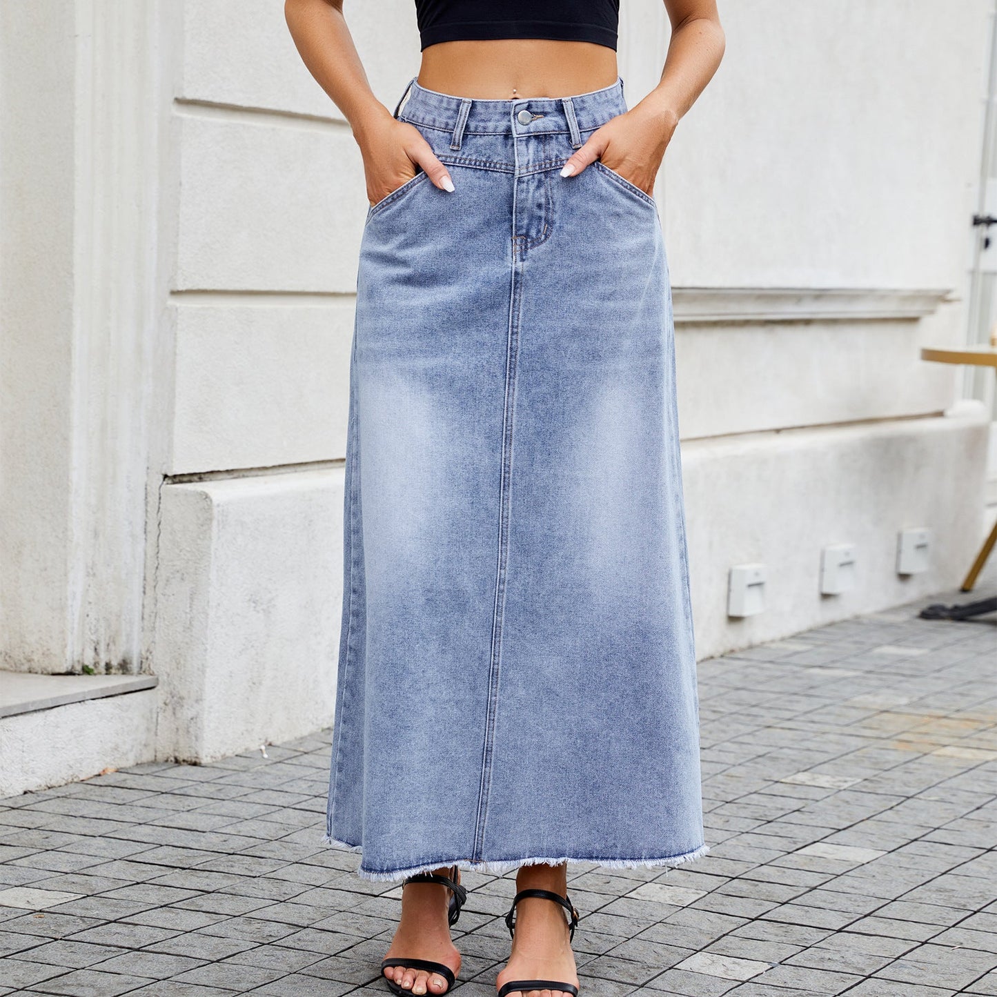 Jupes maxi pour femmes en denim de haute qualité Chic und Stil-Short en jean-PARIS FEMME
