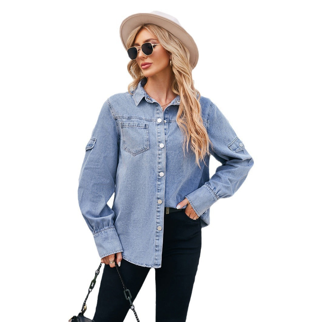 Chemise en jean pour femmes avec une coupe décontractée Chic und Stil-Jeans Outfit-PARIS FEMME