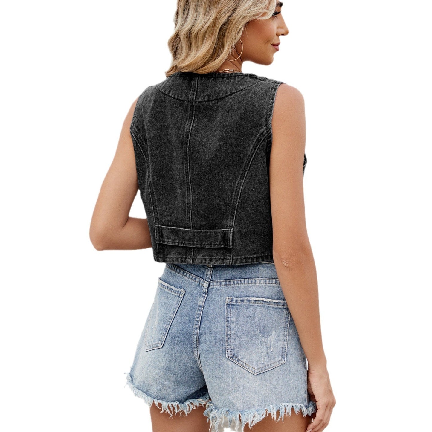 Veste en denim pour femmes au look vintage chic et élégant-Jeans Outfit-PARIS FEMME