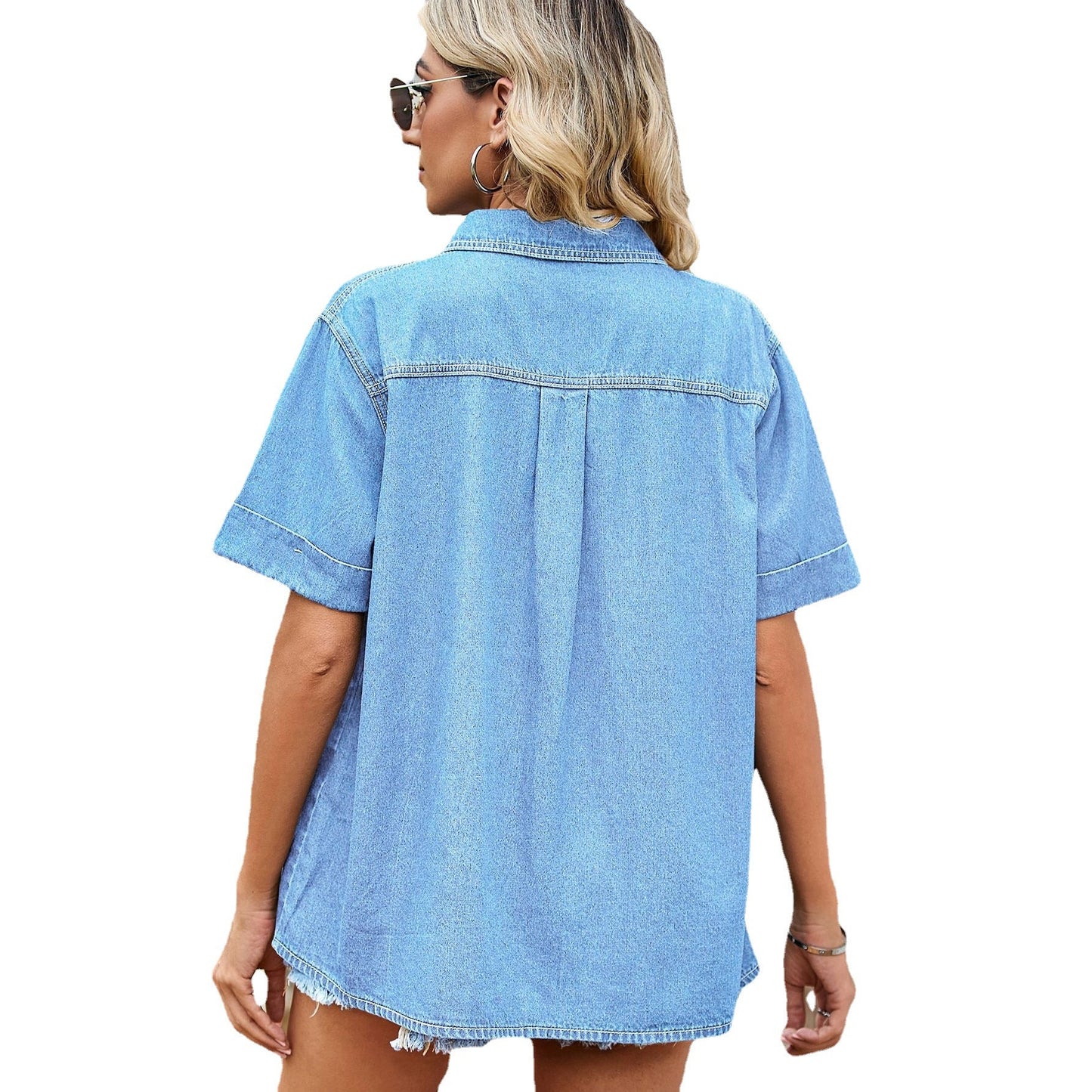 Chemise en denim décontractée pour femmes Chic und Stil-Jeans Outfit-PARIS FEMME