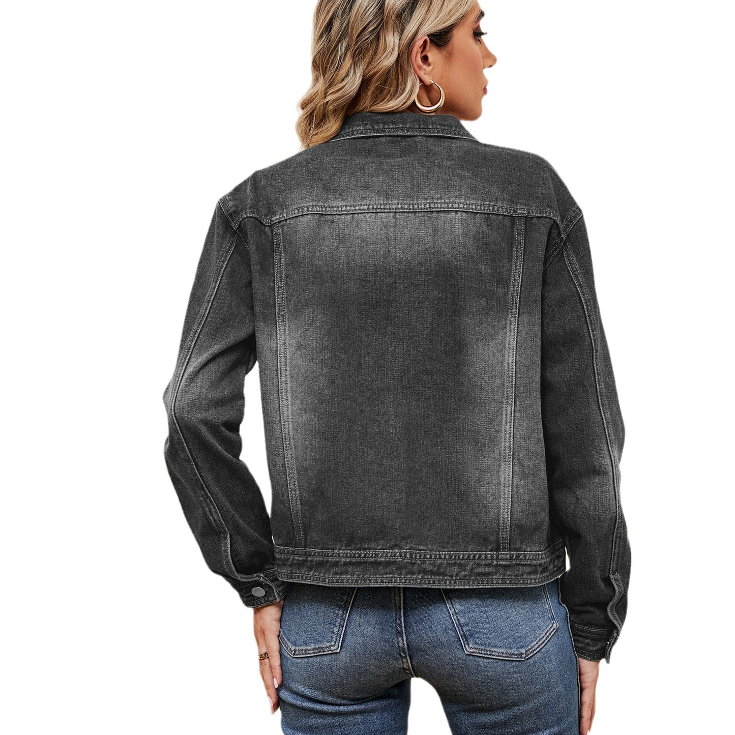 Veste en jean pour femmes Chic und Stil-Jeans Outfit-PARIS FEMME