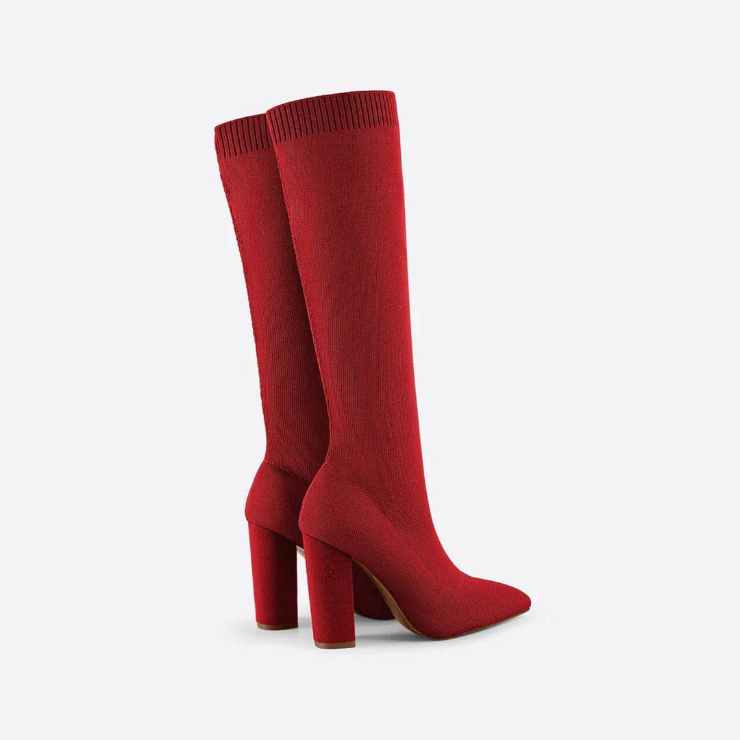 Mila - Bottes à chaussettes - Hauteur genou - Buiten-Chaussures-PARIS FEMME