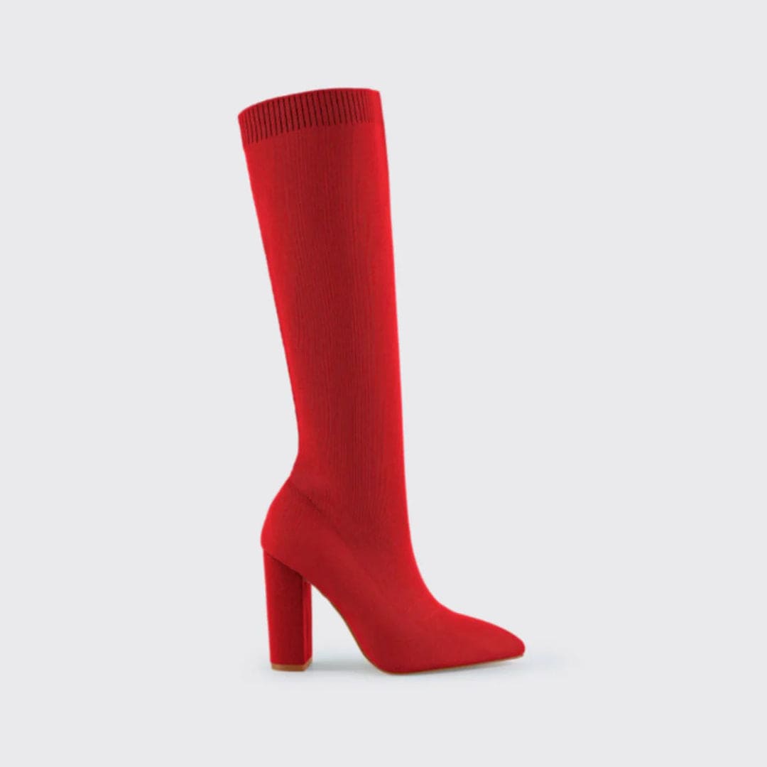Mila - Bottes à chaussettes - Hauteur genou - Buiten-Chaussures-PARIS FEMME