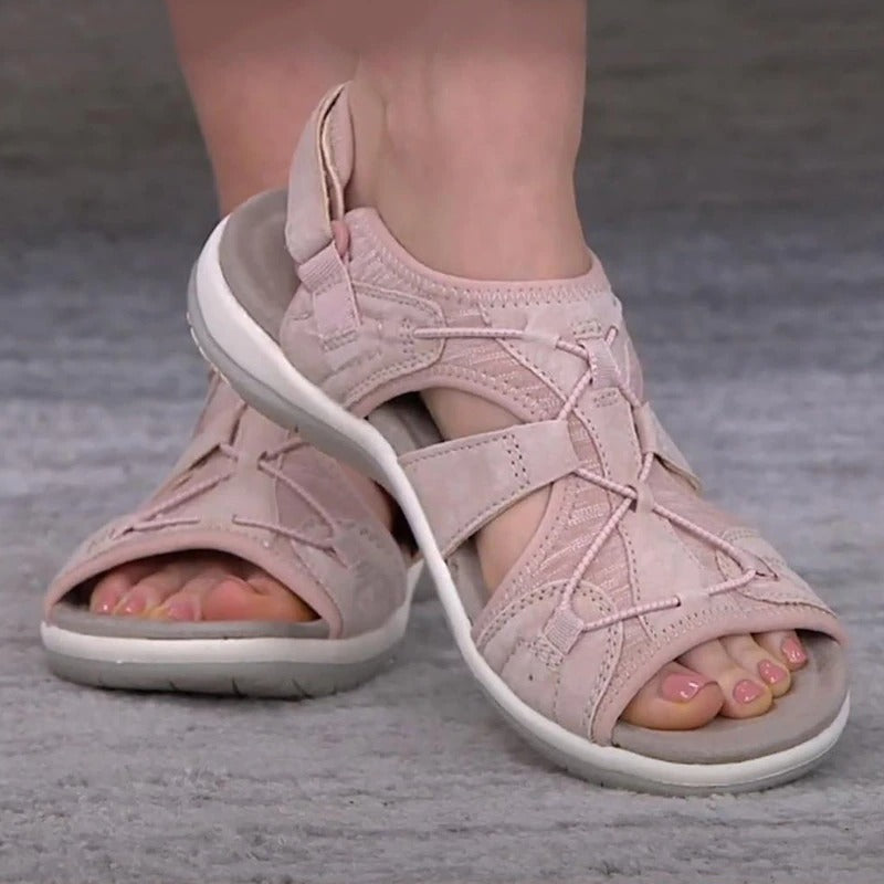 Sandales Rondes À Bout Ouvert - Confort - Élégance-Chaussures-PARIS FEMME