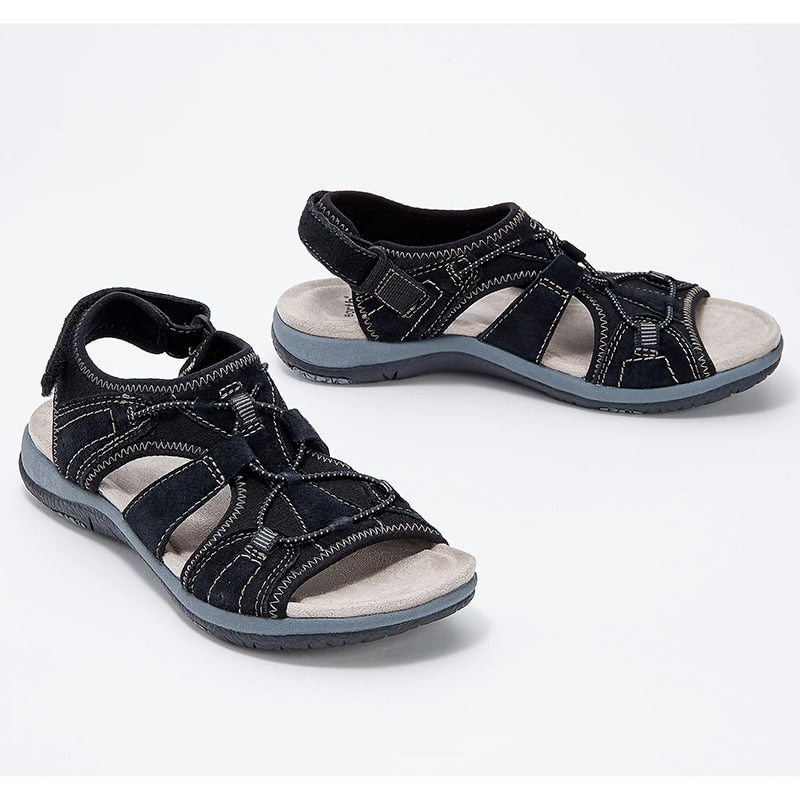 Sandales Rondes À Bout Ouvert - Confort - Élégance-Chaussures-PARIS FEMME