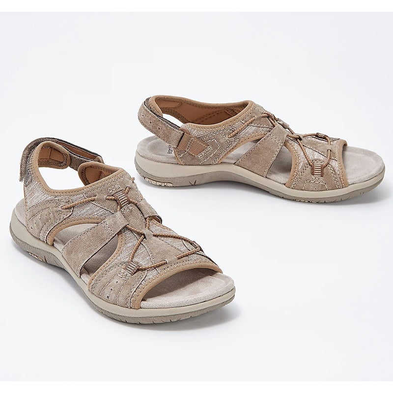 Sandales Rondes À Bout Ouvert - Confort - Élégance-Chaussures-PARIS FEMME