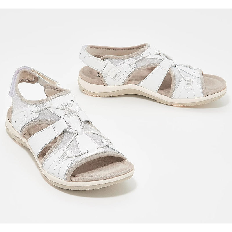 Sandales Rondes À Bout Ouvert - Confort - Élégance-Chaussures-PARIS FEMME