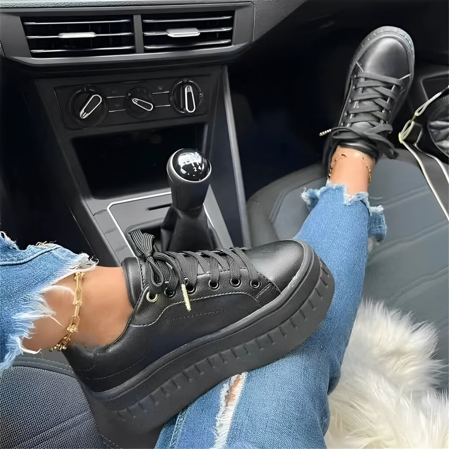 Baskets épaisses noires pour hommes - NovaGlide - Confort ultime-Chaussures-PARIS FEMME