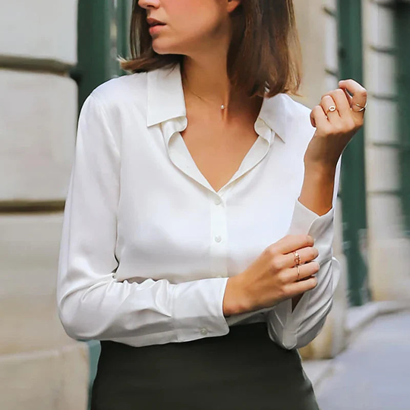 Chemisier Soie Femme Veron - Bureau Chic - Élégance-Chemisier-PARIS FEMME