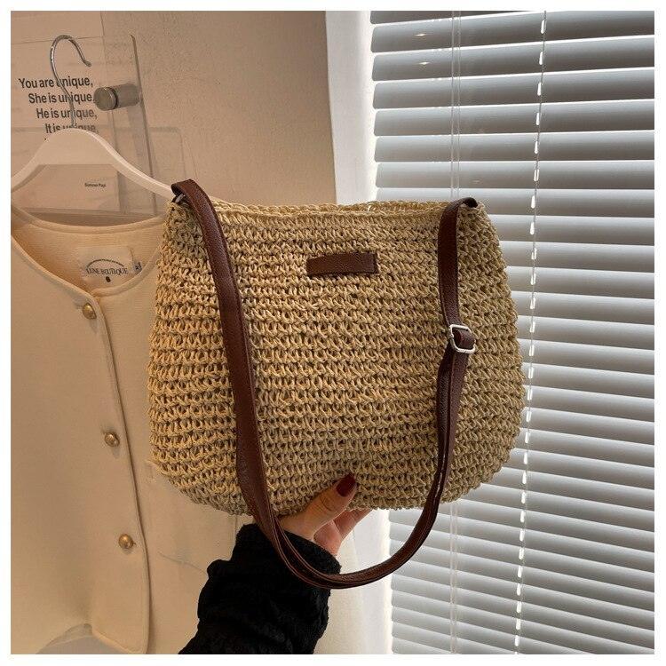 Sac Paille Tressée Artisanale - Tropical-sac à main-PARIS FEMME
