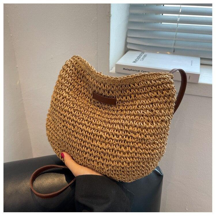 Sac Paille Tressée Artisanale - Tropical-sac à main-PARIS FEMME