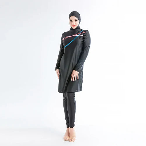 3PCS Burkini - Imprimé floral- Couverture complète-Burkini-PARIS FEMME